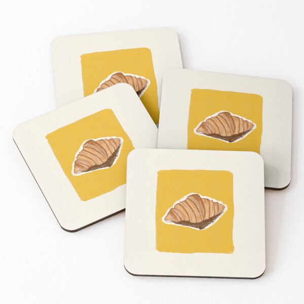 Item preview, Croissant Illustration Bakery Print - Mustard Yellow designed and sold by lyiris.