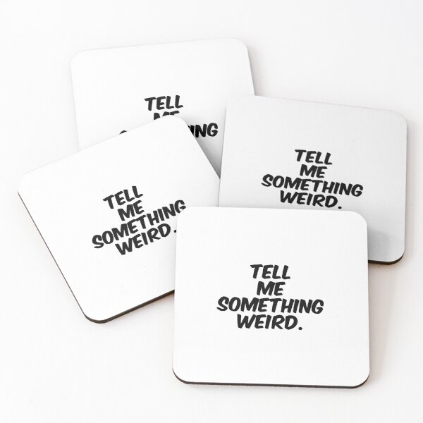 Item preview, Text Typography Tell me something weird. Anti-Small-Talk Humor designed and sold by TypeboldStudio.