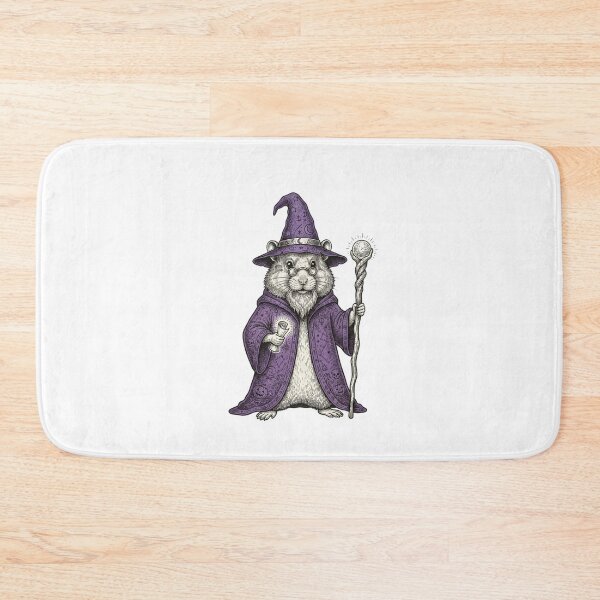 Item preview, Halloween Hamster Wizard in Purple Hat and Wand Cute Magic Fantasy designed and sold by SOUFIANE1991.