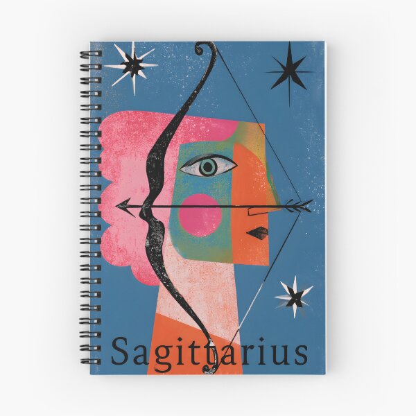 Item preview, Sagittarius Archer in Bold Geometric Colors with Celestial Stars and Modern Zodiac Wall Art designed and sold by OlfactoART Studio.