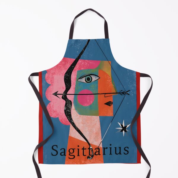 Item preview, Sagittarius Archer in Bold Geometric Colors with Celestial Stars and Modern Zodiac Wall Art designed and sold by OlfactoART Studio.