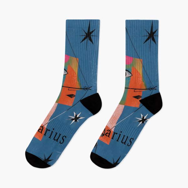Item preview, Sagittarius Archer in Bold Geometric Colors with Celestial Stars and Modern Zodiac Wall Art designed and sold by OlfactoART Studio.