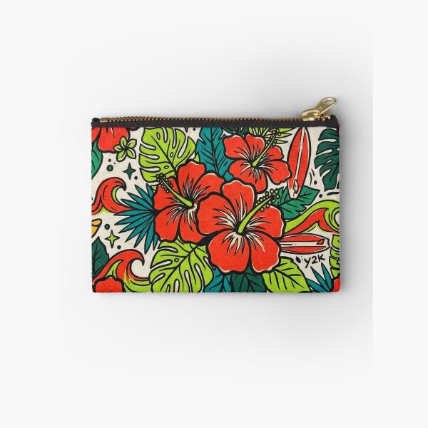 Item preview, Tropical Hibiscus Surf Pattern Retro Hawaiian Floral Design designed and sold by TM DESIGNS AND MORE.