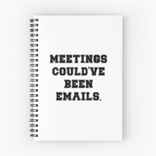 Artikelvorschau, Text Typography Meetings could've been emails. Anti-Small-Talk Humor entworfen und verkauft von TypeboldStudio.