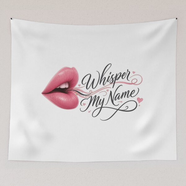Item preview, Whisper My Name Flirty Elegant Handwritten Design designed and sold by Aliplus+.