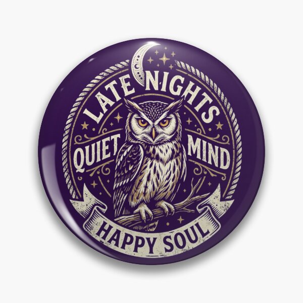 Item preview, White-browed Owl Late Nights Quiet Mind Happy Soul designed and sold by Max Store.