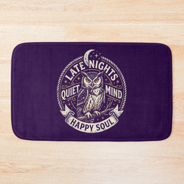 Item preview, White-browed Owl Late Nights Quiet Mind Happy Soul designed and sold by Max Store.