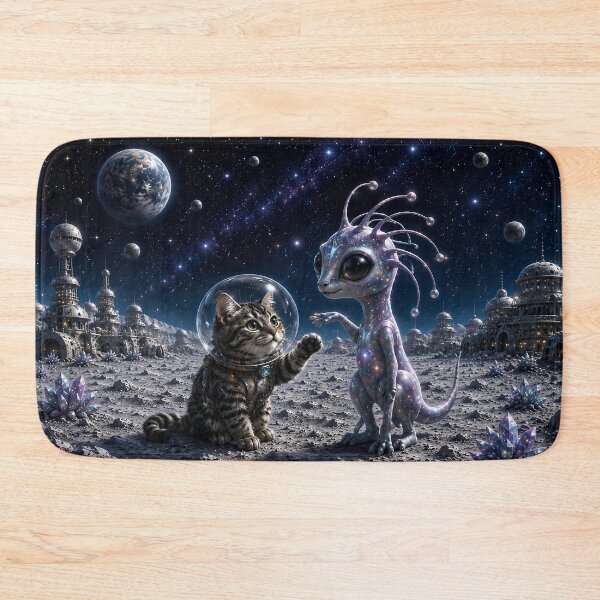 Item preview, Moonlight Encounter on an Alien World designed and sold by Moxie-Cat-Universe.