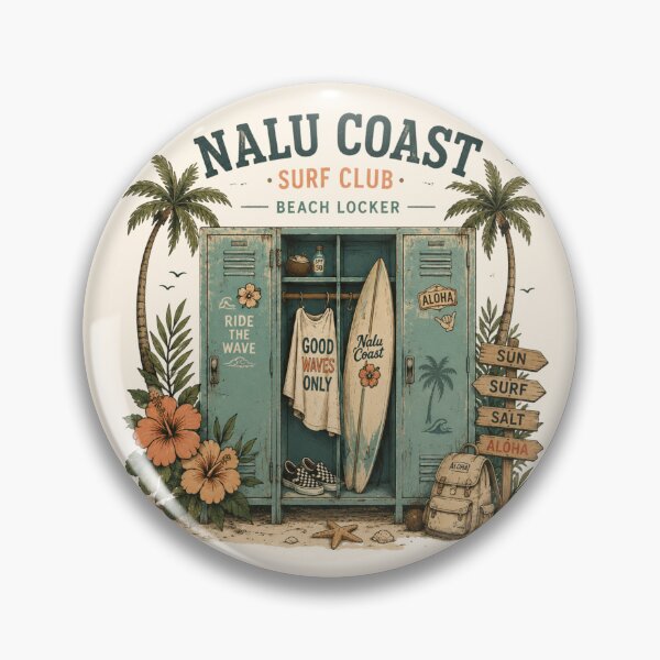 Item preview, Nalu Coast Surf Club Beach Locker | Vintage Hawaiian Surf   designed and sold by Nalu Coast.