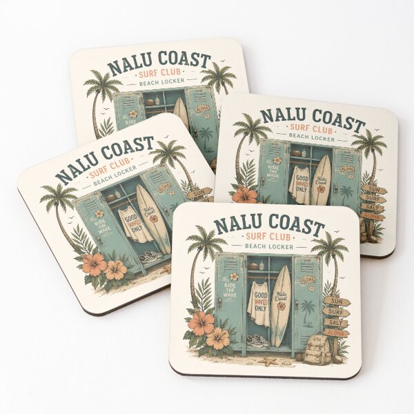 Item preview, Nalu Coast Surf Club Beach Locker | Vintage Hawaiian Surf   designed and sold by Nalu Coast.