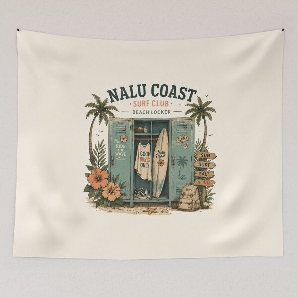 Item preview, Nalu Coast Surf Club Beach Locker | Vintage Hawaiian Surf   designed and sold by Nalu Coast.