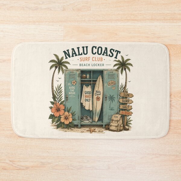 Item preview, Nalu Coast Surf Club Beach Locker | Vintage Hawaiian Surf   designed and sold by Nalu Coast.