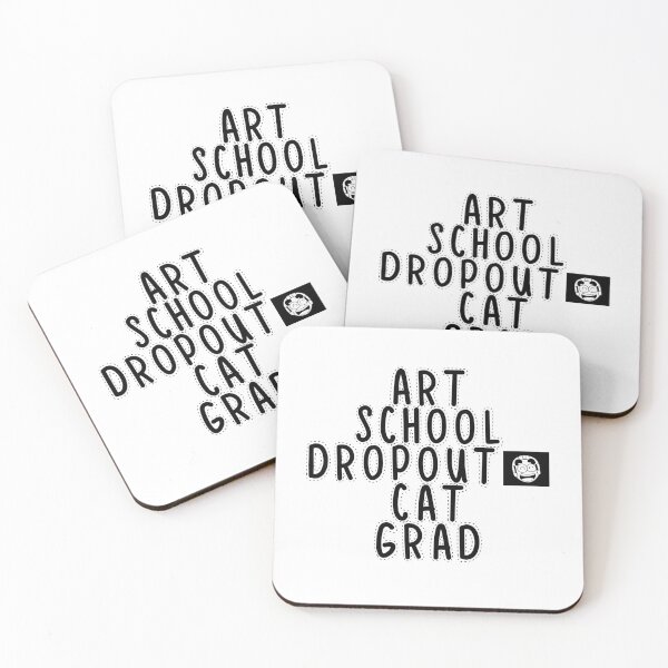 Item preview, Text Typography Art school dropout, cat grad Cat + Art designed and sold by Typetextstudio.