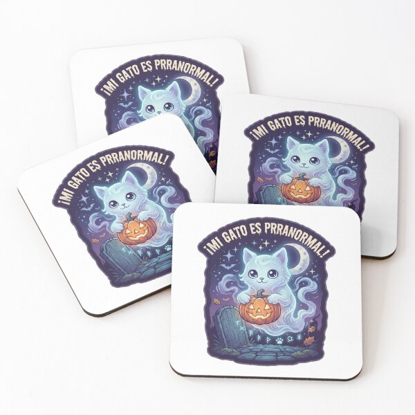 Item preview, White Cat Ghost Halloween Pumpkin Mi Gato Es Prranormal Spooky Cute designed and sold by Ghostlycats2026.