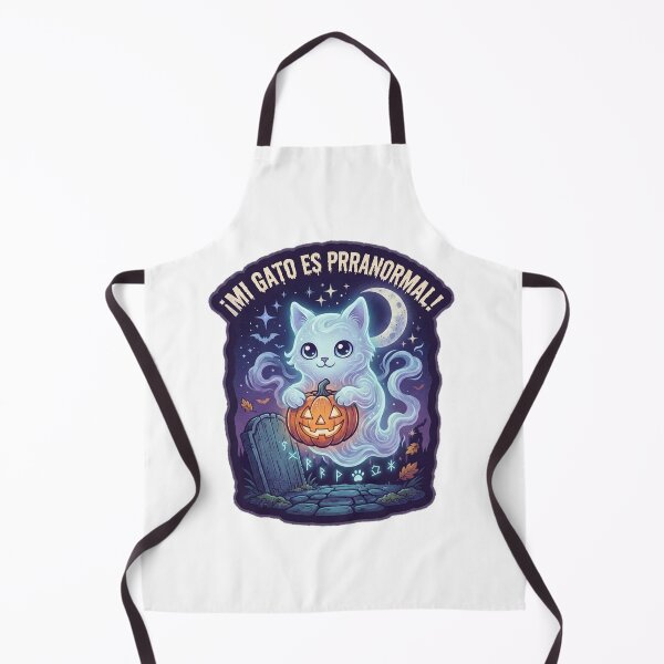 Item preview, White Cat Ghost Halloween Pumpkin Mi Gato Es Prranormal Spooky Cute designed and sold by Ghostly Cats.