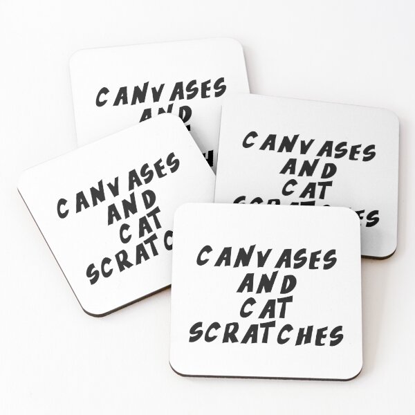 Item preview, Text Typography Canvases and cat scratches Cat + Art designed and sold by Typetextstudio.