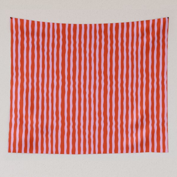 Item preview, Red Pink Wavy Minimal Seamless Lines, Modern Neutral Abstract Design designed and sold by BigDigital.