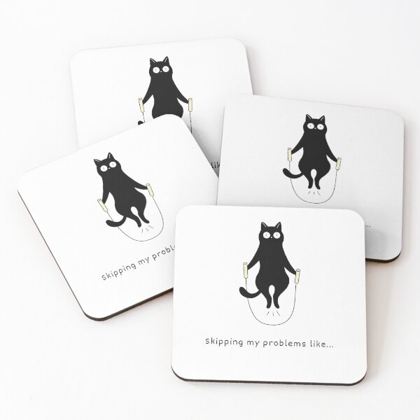 Item preview, Cute Black Cat Jumping Rope  designed and sold by sahereative-03.