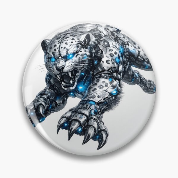 Item preview, Steel Snow Leopard V5 Elite – Premium Mechanical Snow Leopard | Industrial Mecha Beast | Futuristic Robotic Snow Leopard Art designed and sold by SteelCoat Studio.