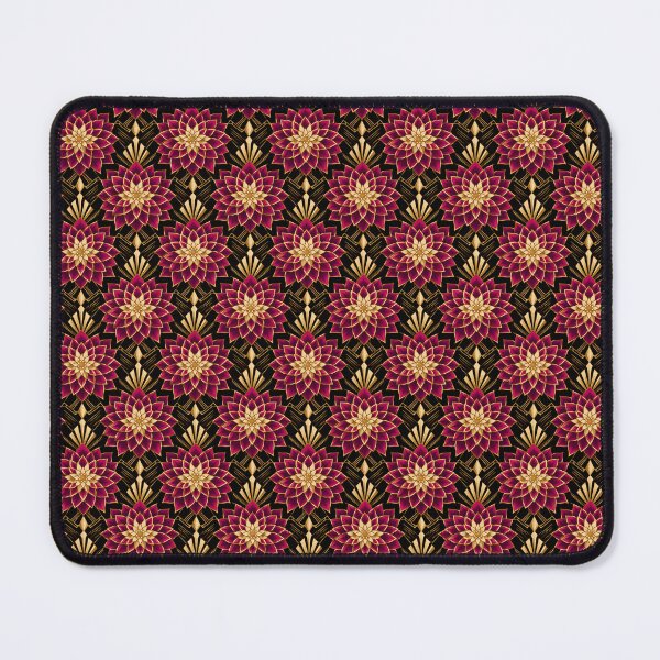 Item preview, Dahlia Art Deco Magenta Gold Seamless Pattern designed and sold by Inkworksbyshery.