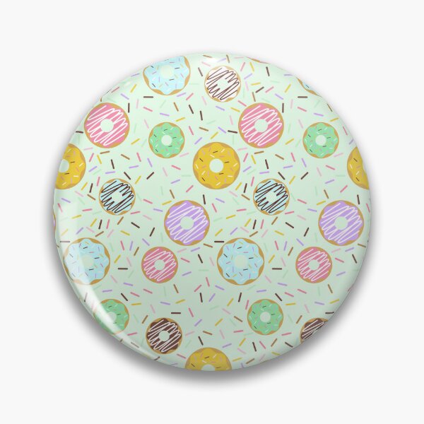 Item preview, Donuts with sprinkles, Mint background with mini doughnuts and rainbow sprinkles designed and sold by bestggraphico.