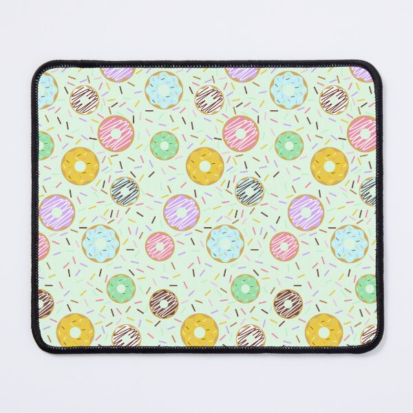 Item preview, Donuts with sprinkles, Mint background with mini doughnuts and rainbow sprinkles designed and sold by bestggraphico.