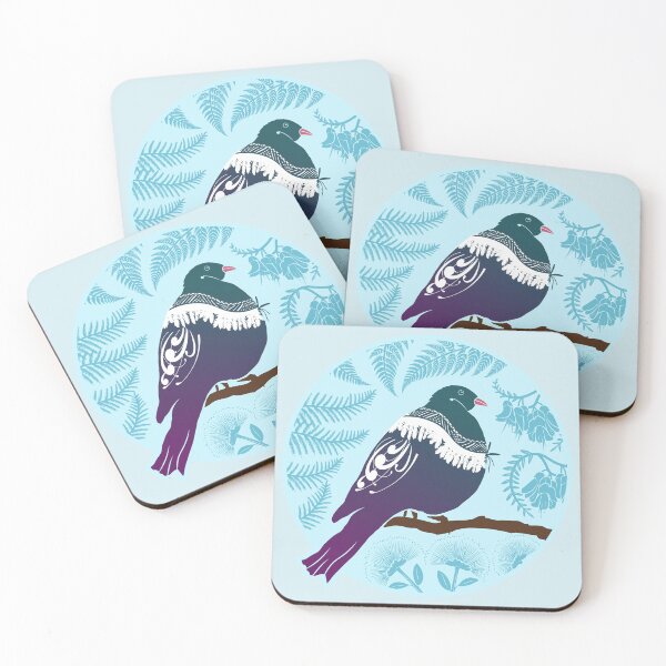 Item preview, Kereru in the Bush - Blue designed and sold by MY NEW ZEALAND.
