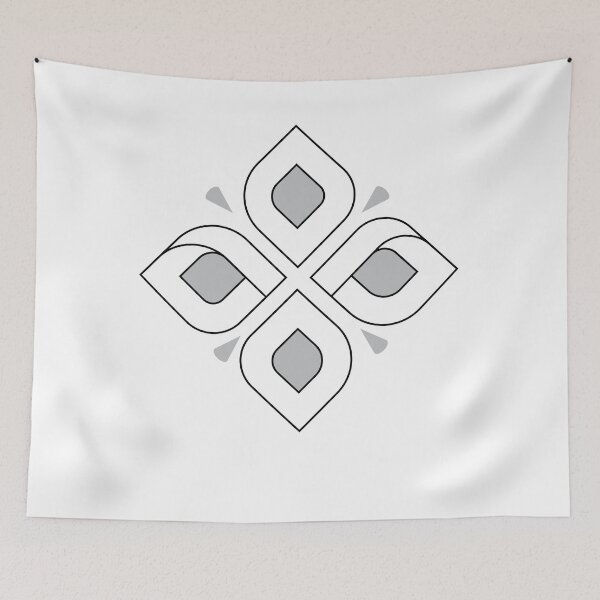 Item preview, Elegant Geometric Floral Pattern Throw Pillow | Minimalist Home Decor designed and sold by Adwa2020.