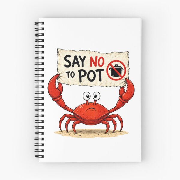 Item preview, Say No To Pot Funny Crab Protest Illustration designed and sold by GibasVisuals.