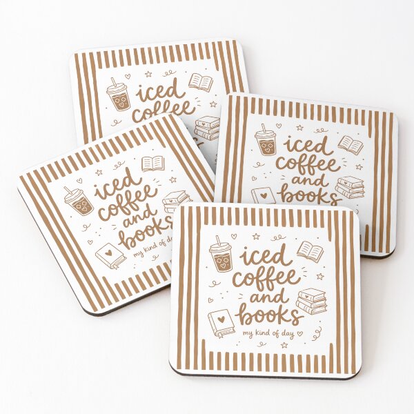 Item preview, Iced Coffee And Books My Kind Of Day Retro Line Art designed and sold by ElcastDesigns.