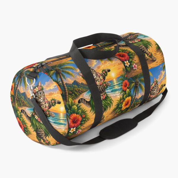 Item preview, Tropical Hula Cat Dancing at Sunset designed and sold by Moxie-Cat-Universe.