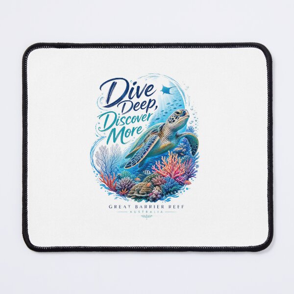 Item preview, Great Barrier Reef Marine Art – Dive Deep Discover More – Vibrant Ocean Conservation Design designed and sold by bobscraze.