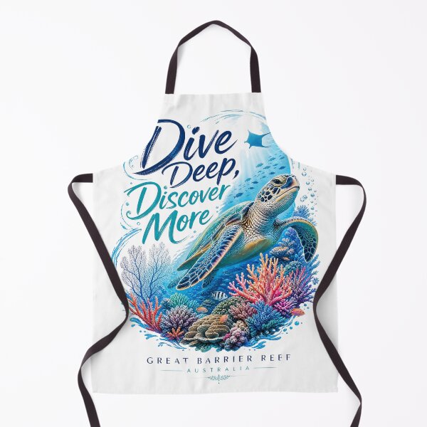 Item preview, Great Barrier Reef Marine Art – Dive Deep Discover More – Vibrant Ocean Conservation Design designed and sold by bobscraze.