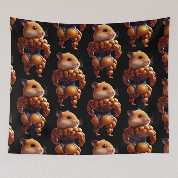 Item preview, Buff Hamster Bodybuilder Corset Meme designed and sold by LujziWorld.