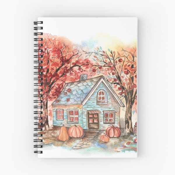 Item preview, Watercolor Autumn Landscape designed and sold by Flowersforbear.