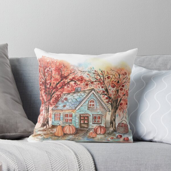 Item preview, Watercolor Autumn Landscape designed and sold by Flowersforbear.