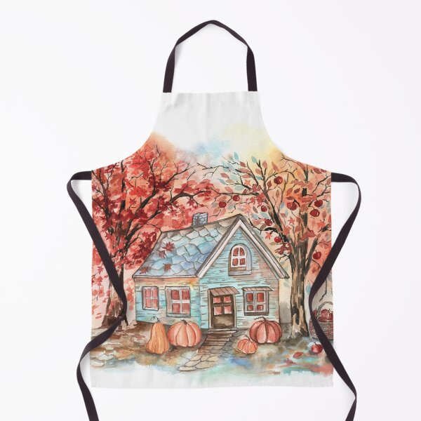 Item preview, Watercolor Autumn Landscape designed and sold by Flowersforbear.