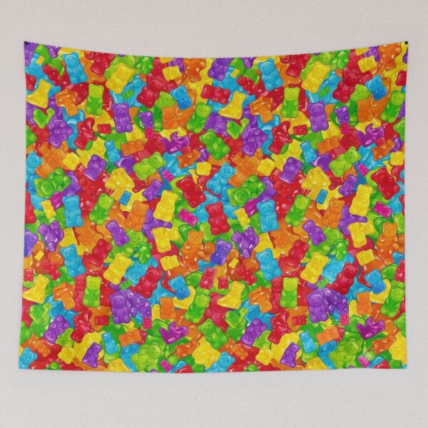 Item preview, Gummy Bear Candy Pattern Colorful Sweet Treat Graphic Design designed and sold by TM DESIGNS AND MORE.