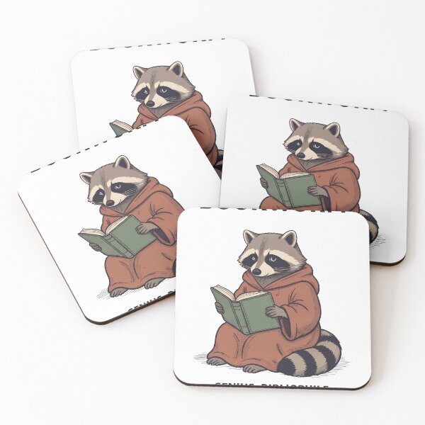 Item preview, Bookworm Raccoon Genius Bibliophile Species Overwhelmed designed and sold by BobbyTee Merch.