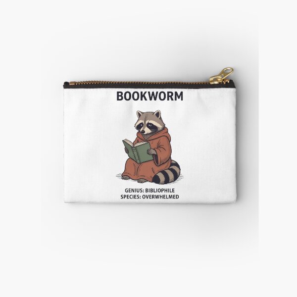Item preview, Bookworm Raccoon Genius Bibliophile Species Overwhelmed designed and sold by BobbyTee Merch.
