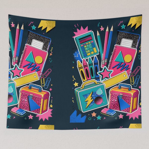 Item preview, Retro School Supplies Collage designed and sold by FatmaAhmed90.