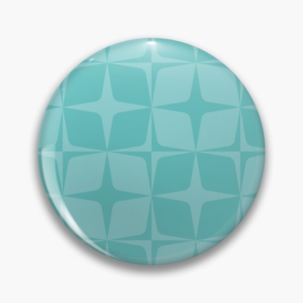Item preview, Atomic Age Retro Geo Mid Century Modern Star Tile Pattern Turquoise designed and sold by kierkegaard.