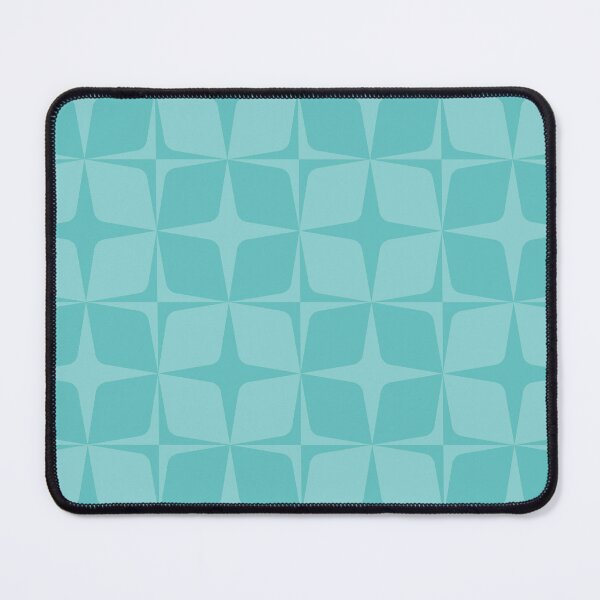 Item preview, Atomic Age Retro Geo Mid Century Modern Star Tile Pattern Turquoise designed and sold by kierkegaard.