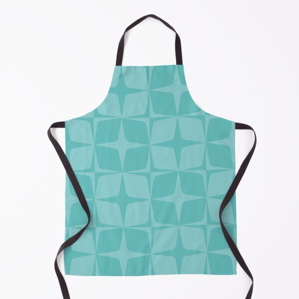 Item preview, Atomic Age Retro Geo Mid Century Modern Star Tile Pattern Turquoise designed and sold by kierkegaard.