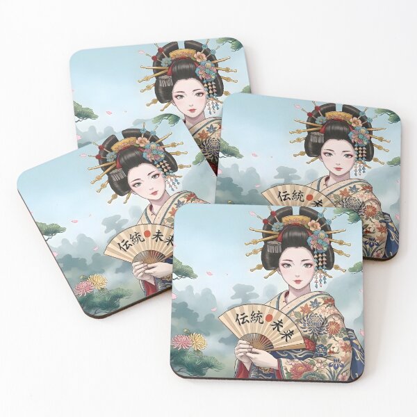 Item preview, Oiran in the Misty Garden: Traditional Japanese Beauty designed and sold by StyleArtStudio.
