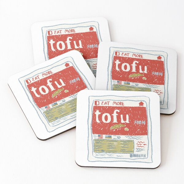 Item preview, tofu art food art oil pastel designed and sold by KitschByKate.