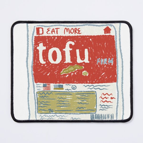 Item preview, tofu art food art oil pastel designed and sold by KitschByKate.