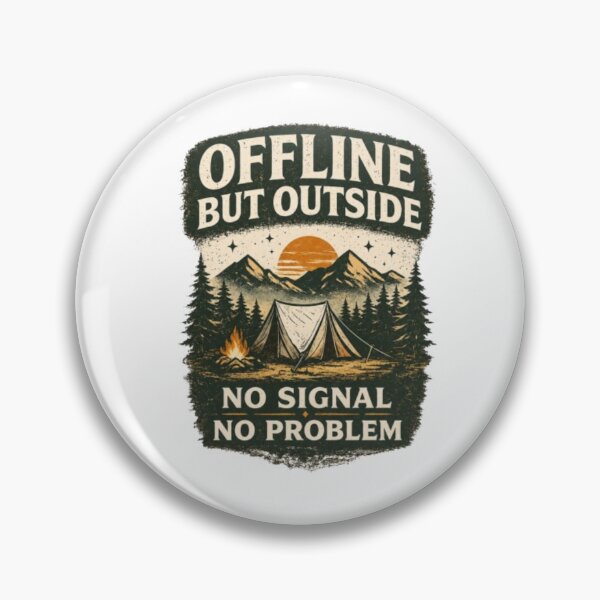 Item preview, Offline But Outside Vintage Camping Adventure designed and sold by ShootingStarST.
