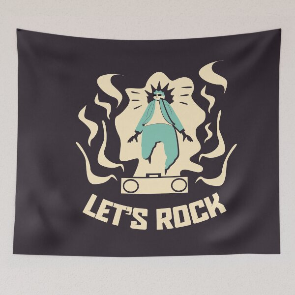Item preview, Let's Rock Minimalist Music Lover Illustration designed and sold by beboplab.