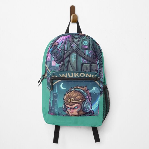 Item preview, Techwear Sun Wukong – Cyberpunk Monkey King Emblem designed and sold by Surviving Monday Club.